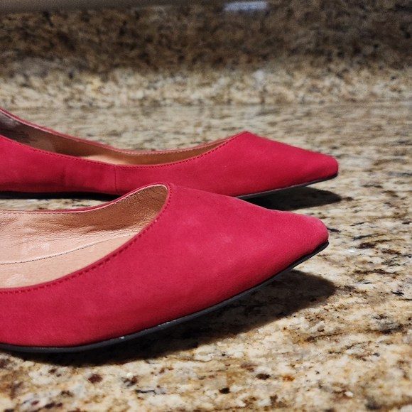 Steven Steve Madden Red Pointed Toe Studded Ballet Flats Size 10 Leather - Picture 5 of 9